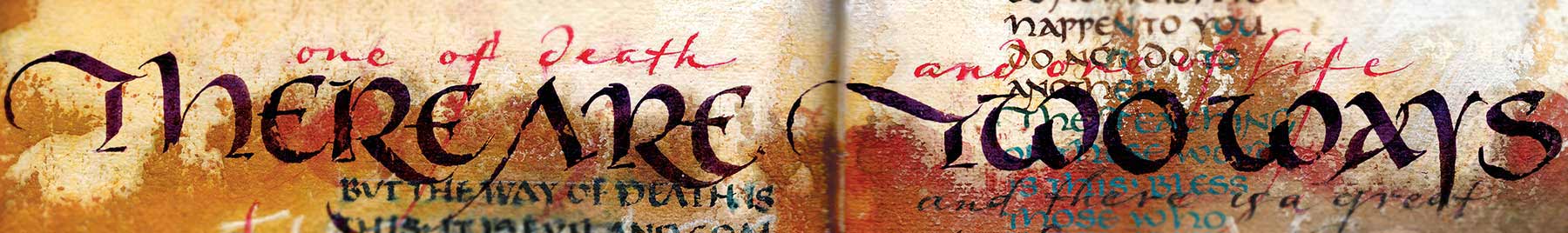 Calligraphic rendering of text from the Didache