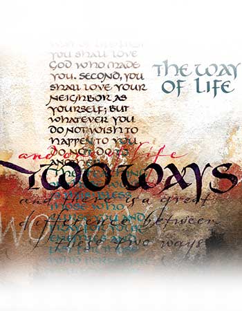 Calligraphic rendering of text from the Didache