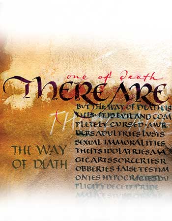 Calligraphic rendering of text from the Didache