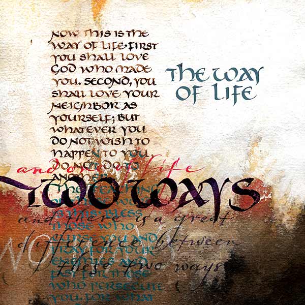 Calligraphic rendering of text from the Didache