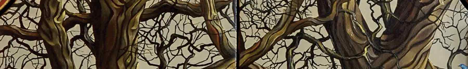 detail of the outside panel of Jack Baumgartners carving Go On Inner Man