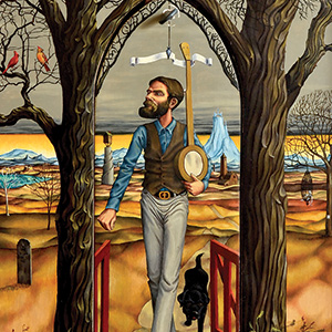 outside panel of Jack Baumgartners carving Go On Inner Man