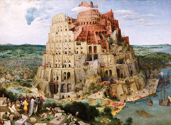 Construction of the Tower of Babel by Pieter Bruegel the Elder, 1563