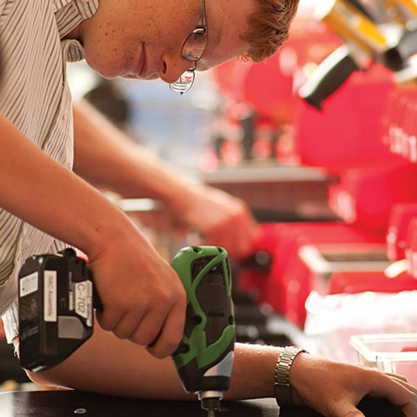 a man working in a factory