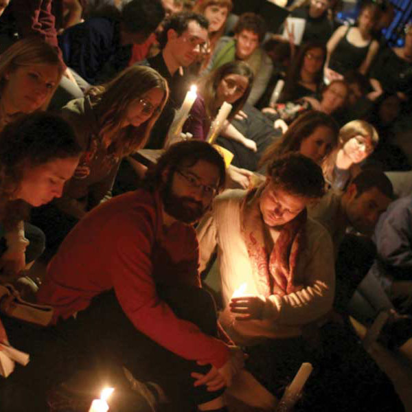 Bay Area rationalists at a Secular Solstice celebration