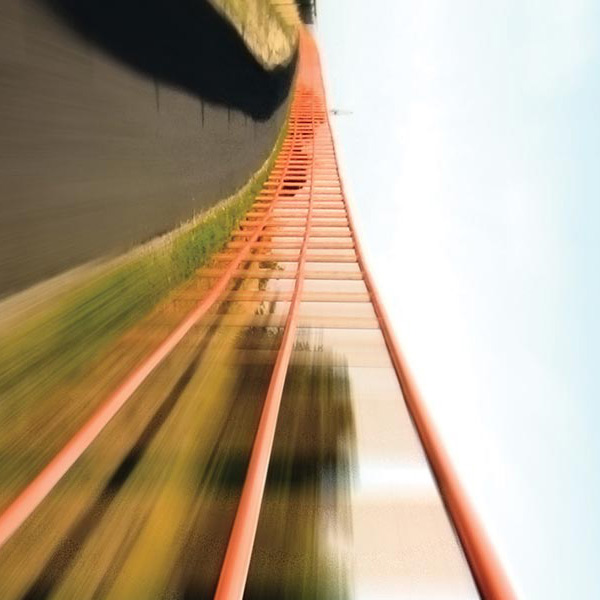 a blurred image of a roller coaster
