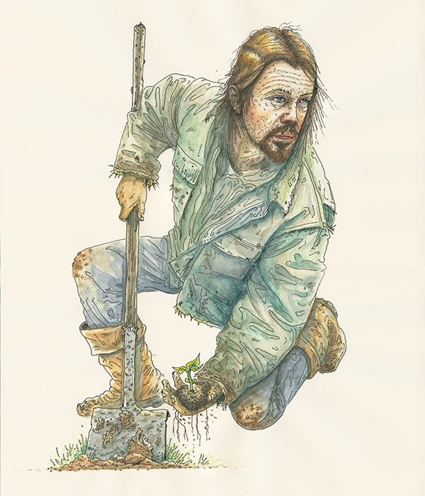 an illustration of Gerrard Winstanley