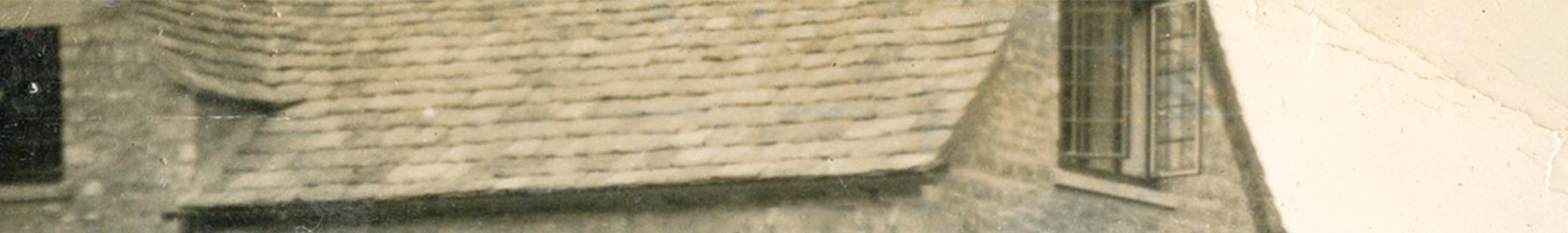 old photograph of the roof of a house