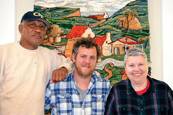 Koinonia Farm residents Norris Harris, Steve Krout, and Bren Dubay offered history and comments at the 75th anniversary. 