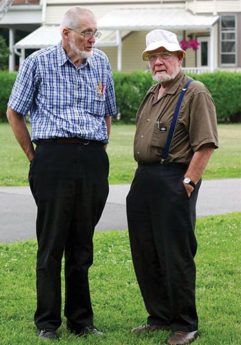 Milton Zimmerman with a longtime friend and patient