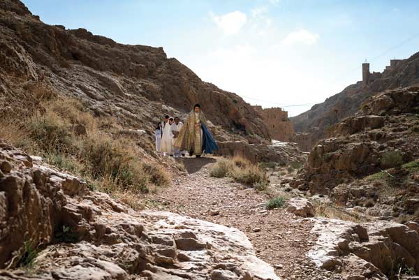 Palm Sunday procession at Deir Mar Musa monastery, 2018. Photographs reproduced by permission of Cécile Massie