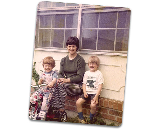 Tricia, Mom, and me