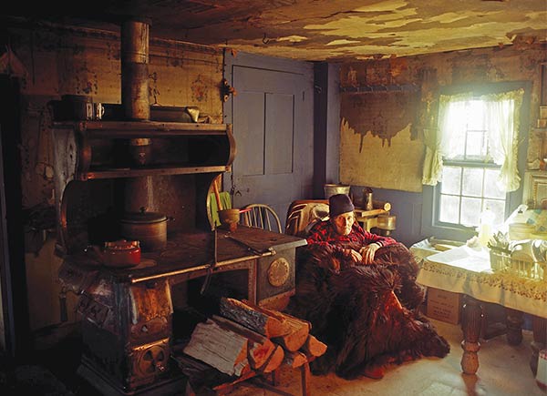 Frank Lillibridge in his Thurman farmhouse 