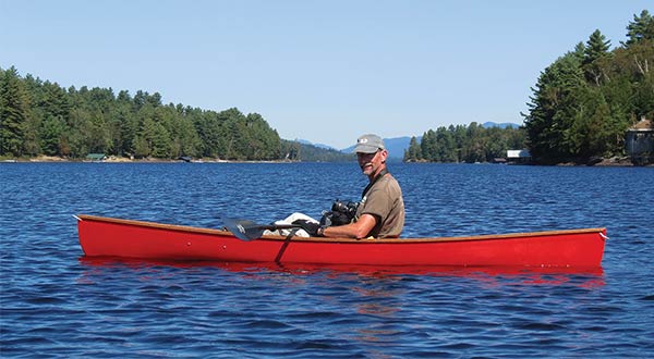 The author on Long Lake in his Red Rocket