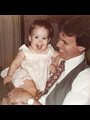the authors dad with her, 1980