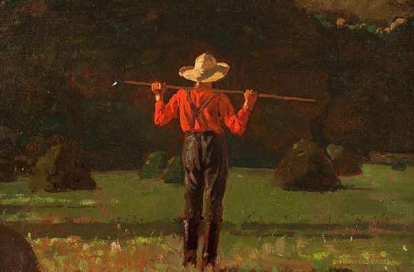 Detail from Winslow Homer, Farmer with a Pitchfork