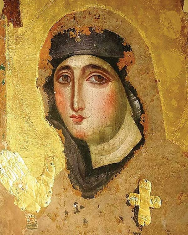 A late ­classical icon of Mary the Advocate in Santa Maria del Rosario Church in Rome