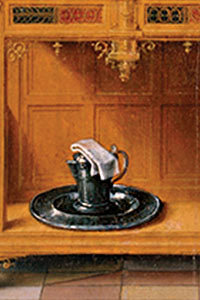 Joos van Cleve, The Annunciation (detail)