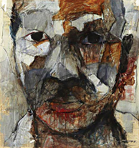 Alex Nwokolo, Fragmented Hope, collage on canvas, 2009
