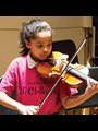 girl playing a violin