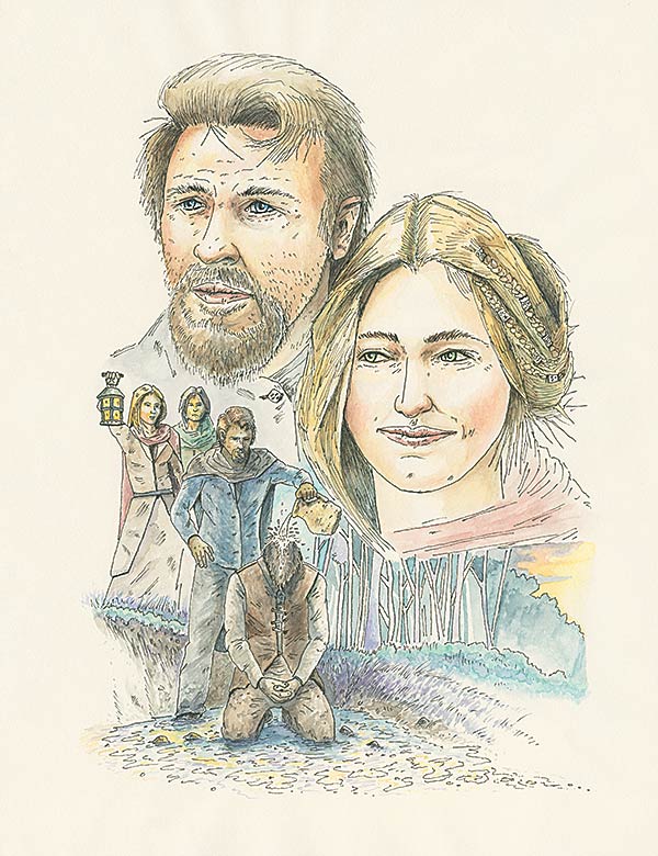 illustration of Michael and Margaretha Sattler