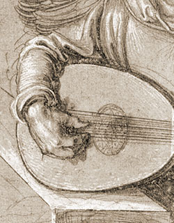 Albrecht Dürer, Angel with a Lute, 1497 (detail)