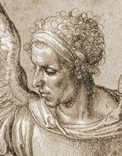 Albrecht Dürer, Angel with a Lute, 1497 (detail)