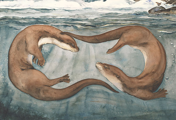 Jackie Morris, Otters, from The Lost Words