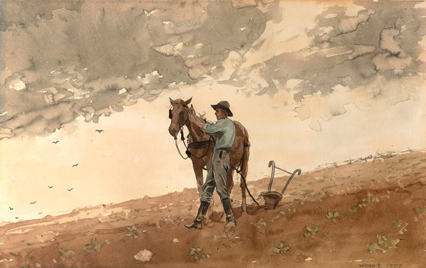 Winslow Homer, Man with Plow Horse, 1879