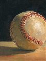 an oil painting of a baseball