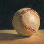an oil painting of a baseball