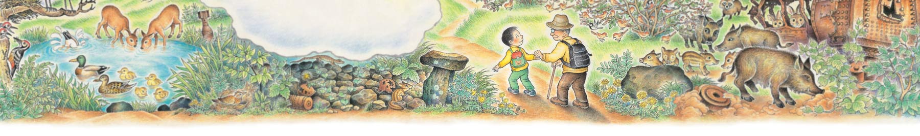 Artwork from Uk-Bae Lee’s picture book, When Spring Comes to the DMZ