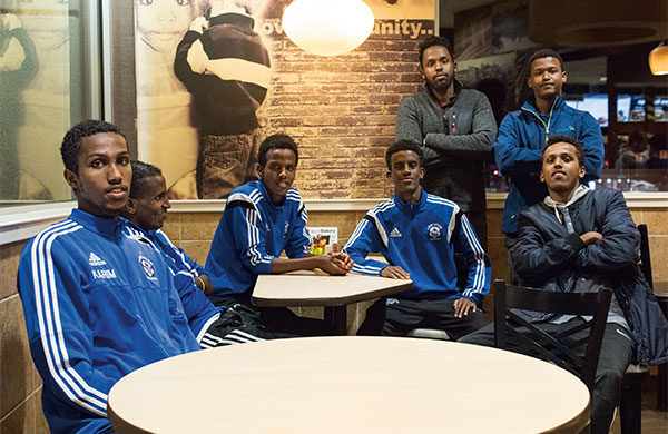 High school soccer team in Lewiston, Maine, which has a large Somali American community