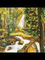 Wassily Kandinsky, Kochel: Waterfall, oil on canvas, 1900, detail