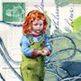 Bianca Berends, Postcard  Redhead Girl in Green