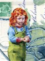 Bianca Berends, Postcard  Redhead Girl in Green