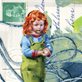 Bianca Berends, Postcard  Redhead Girl in Green