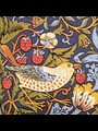 detail from William Morris, Strawberry Thief, printed textile, 1883
