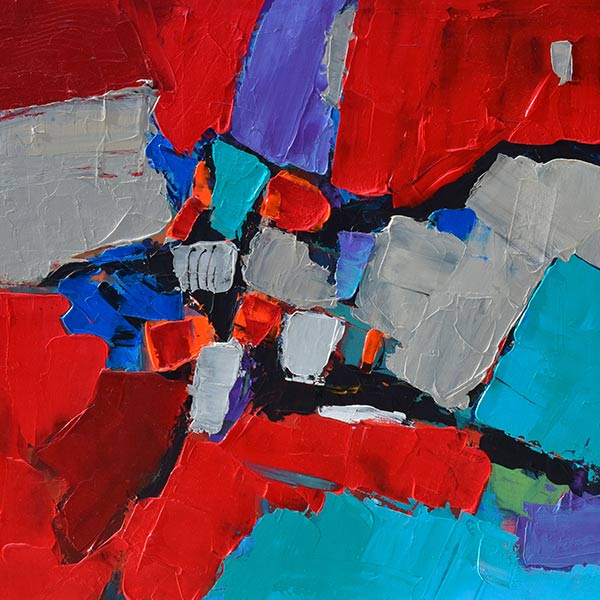 Detail from Red Variation by Elise Palmigiani