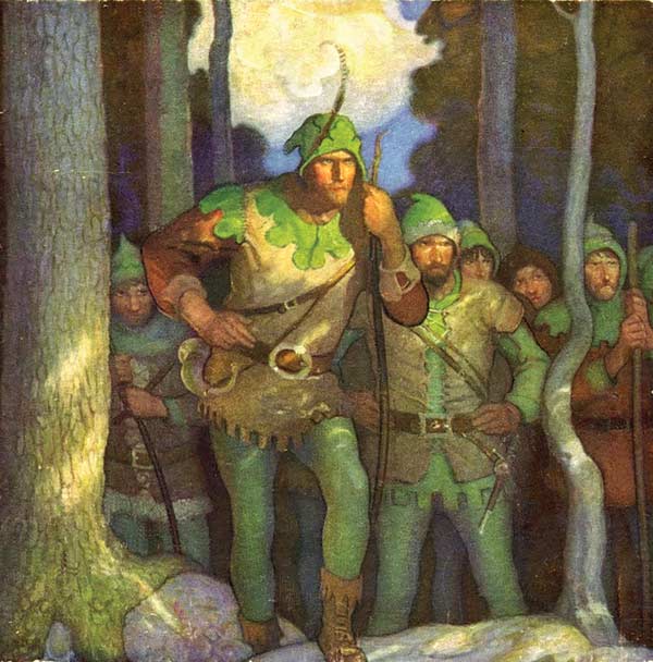 N. C. Wyeth, details of illustrations for Paul Creswick’s Robin Hood