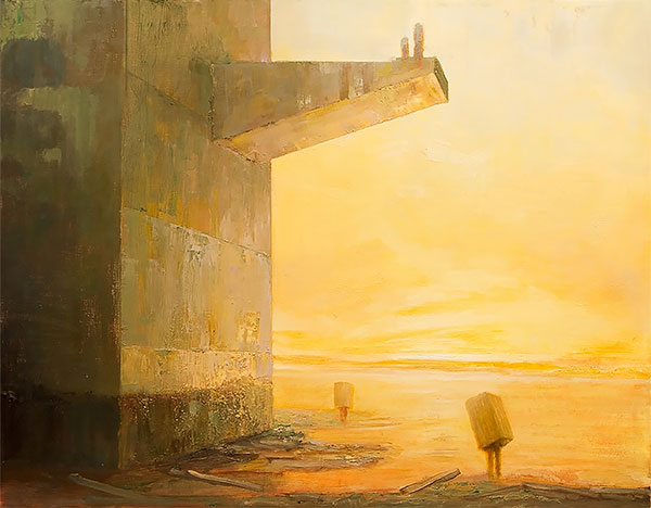 Harley Manifold, Echoes, oil on Belgian linen