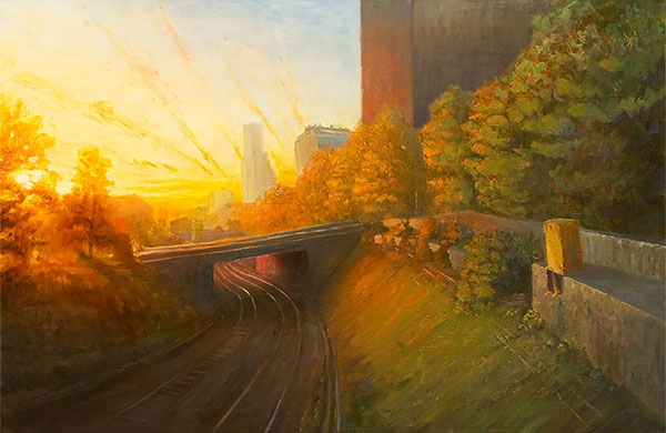 Harley Manifold, Summer Sun, oil on Belgian linen