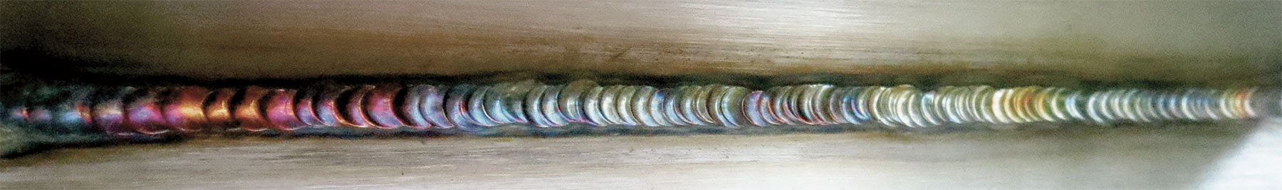 a weld on a piece of metal