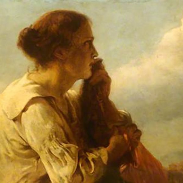a portrait of a woman gazing into the distance