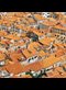 an overhead view of orange tiled roofs
