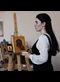 A theological seminary student in the icon-painting workshop