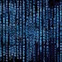 blue numbers on a black background
