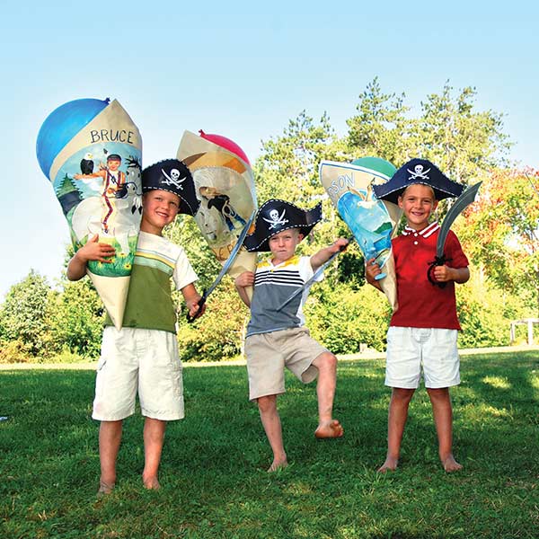 New first graders with Zuckertüten in hand