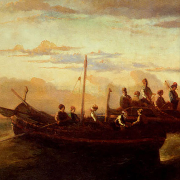 Italian Fishing Vessels at Dusk