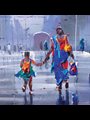 a mother and daughter walking together, holding hands